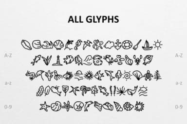 Sea Doodle Font by CrafterFonts — Dingbats Font — thumbnail 2