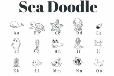 Sea Doodle by Suphitchaya — Dingbats Font — thumbnail 2