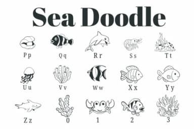Sea Doodle by Suphitchaya — Dingbats Font — thumbnail 3