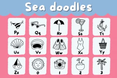 Sea Doodles by Natchuta — Dingbats Font — thumbnail 3