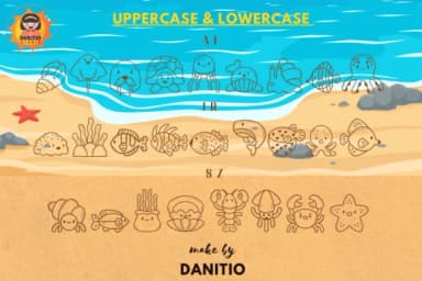 Sea Life by danita.kukkai — Dingbats Font — thumbnail 2