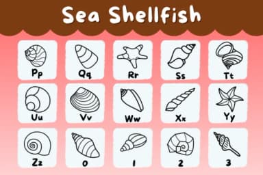 Sea Shellfish by Natchuta — Dingbats Font — thumbnail 3