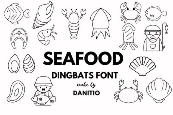 Seafood by danita.kukkai — Dingbats Font