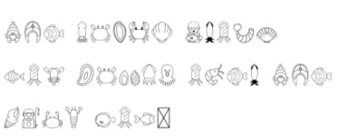Seafood by danita.kukkai — Dingbats Font — thumbnail 8