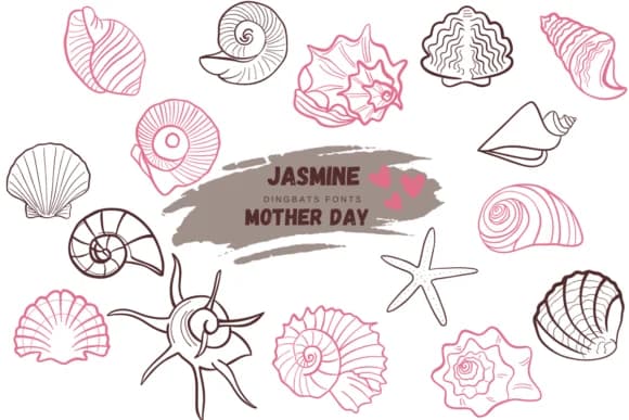 Seashell Doodle by Suphitchaya — Dingbats Font