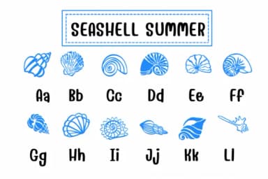 Seashell Summer by PraewDesigns — Dingbats Font — thumbnail 2