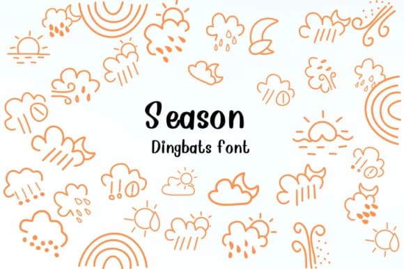 Season by Nongyao — Dingbats Font
