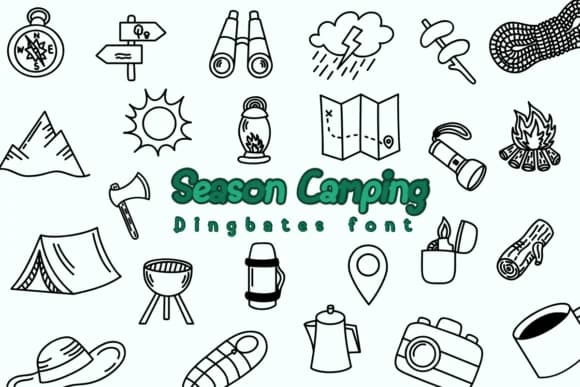 Season Camping by Chonada — Dingbats Font
