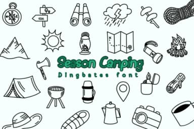 Season Camping by Chonada — Dingbats Font — thumbnail 1