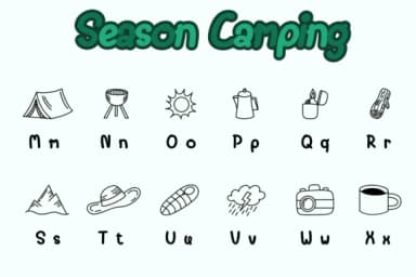 Season Camping by Chonada — Dingbats Font — thumbnail 3