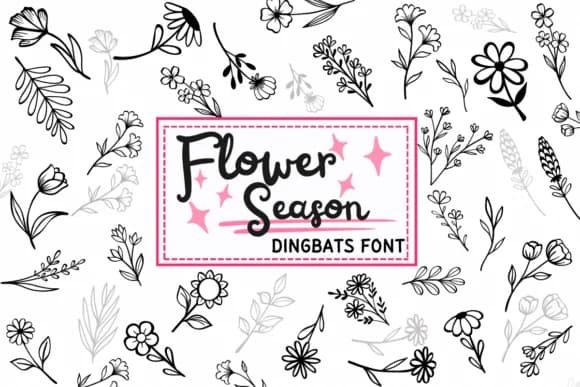 Season Flower by PraewDesigns — Dingbats Font