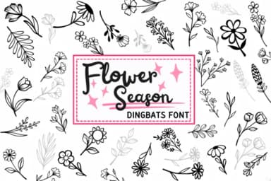 Season Flower by PraewDesigns — Dingbats Font — thumbnail 1
