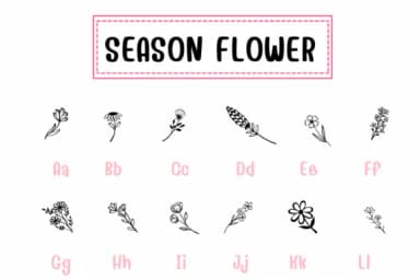 Season Flower by PraewDesigns — Dingbats Font — thumbnail 2