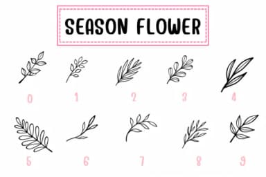 Season Flower by PraewDesigns — Dingbats Font — thumbnail 4