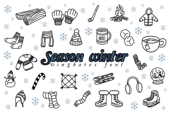 Season Winter by Chonada — Dingbats Font