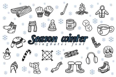Season Winter by Chonada — Dingbats Font — thumbnail 1