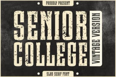 Senior College Vintage by Jasm (7NTypes) — Slab Serif Font — thumbnail 1