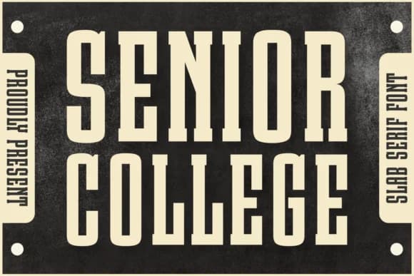 Senior College by Jasm (7NTypes) — Slab Serif Font