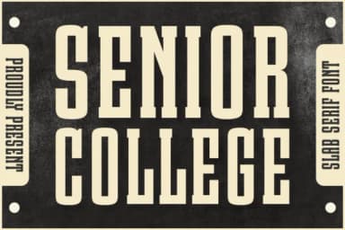 Senior College by Jasm (7NTypes) — Slab Serif Font — thumbnail 1