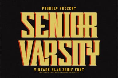 Senior Varsity by Pian45 — Slab Serif Font — thumbnail 1