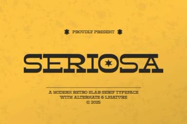 Seriosa by Twistystd — Slab Serif Font — thumbnail 1