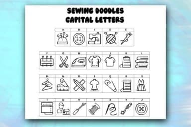Sewing Doodles by Mary Kay's Magic — Dingbats Font — thumbnail 2
