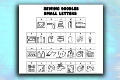 Sewing Doodles by Mary Kay's Magic — Dingbats Font — thumbnail 3