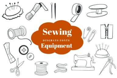 Sewing Equipment by Suphitchaya — Dingbats Font — thumbnail 1