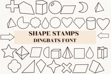 Shape Stamps by Nongyao — Dingbats Font — thumbnail 1