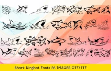 Shark by MOMAT THIRTYONE — Dingbats Font — thumbnail 1