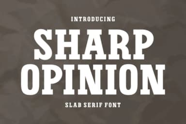 Sharp Opinion by Eightde — Slab Serif Font — thumbnail 1