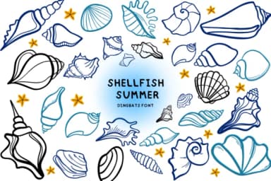 Shellfish Summer by Bee piyanuch — Dingbats Font — thumbnail 1