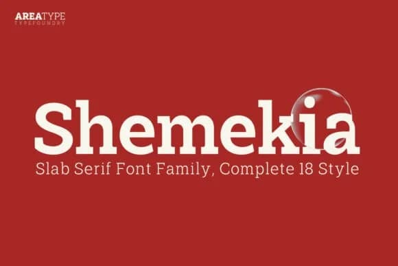 Shemekia Regular by Area Type — Slab Serif Font