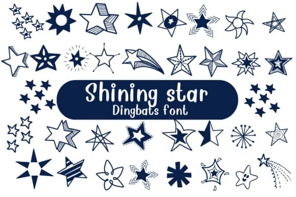 Shining Star by Nongyao — Dingbats Font