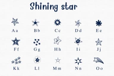 Shining Star by Nongyao — Dingbats Font — thumbnail 2