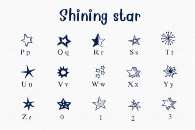 Shining Star by Nongyao — Dingbats Font — thumbnail 3