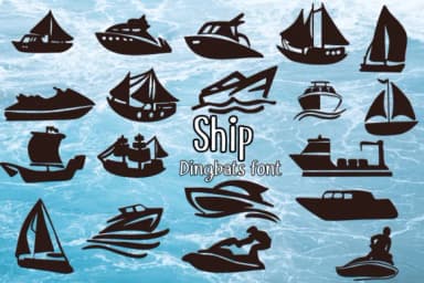 Ship by Nongyao — Dingbats Font — thumbnail 1