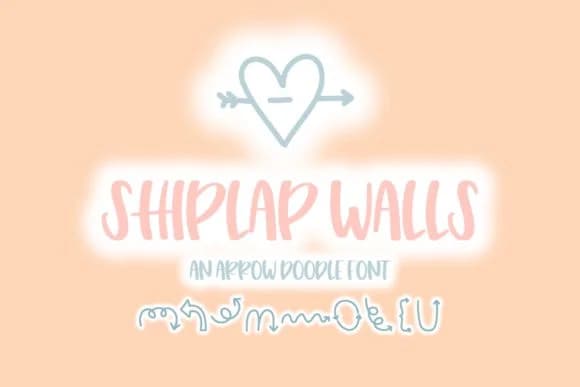 Shiplap Walls by Fairways and Chalkboards — Dingbats Font