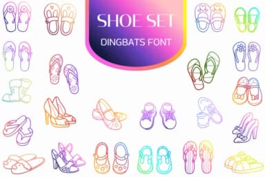 Shoe Set by Heartcraft Atelier — Dingbats Font — thumbnail 1