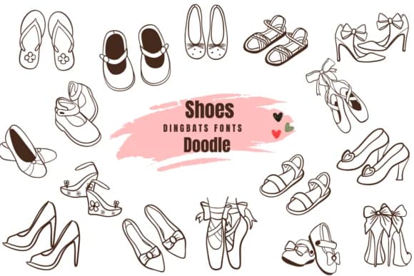 Shoes Doodle by Suphitchaya — Dingbats Font