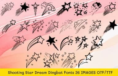 Shooting Star Dream by MOMAT THIRTYONE — Dingbats Font — thumbnail 1