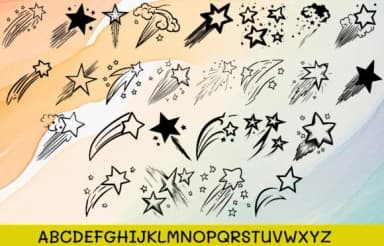 Shooting Star Dream by MOMAT THIRTYONE — Dingbats Font — thumbnail 2