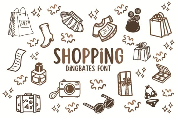 Shopping by Chonada — Dingbats Font