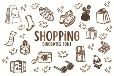 Shopping by Chonada — Dingbats Font — thumbnail 1