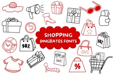 Shopping by Natchuta — Dingbats Font — thumbnail 1