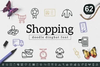 Shopping by YandiDesigns — Dingbats Font — thumbnail 1