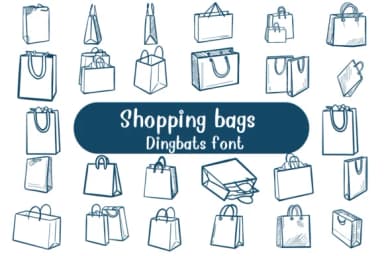 Shopping Bags by Nongyao — Dingbats Font — thumbnail 1