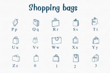 Shopping Bags by Nongyao — Dingbats Font — thumbnail 3
