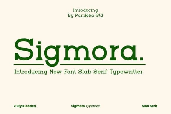 Sigmora by pandekastudio — Slab Serif Font — preview 1