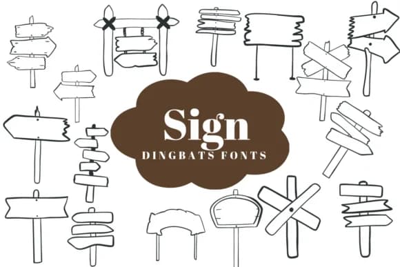 Sign Dingbats by Suphitchaya — Dingbats Font